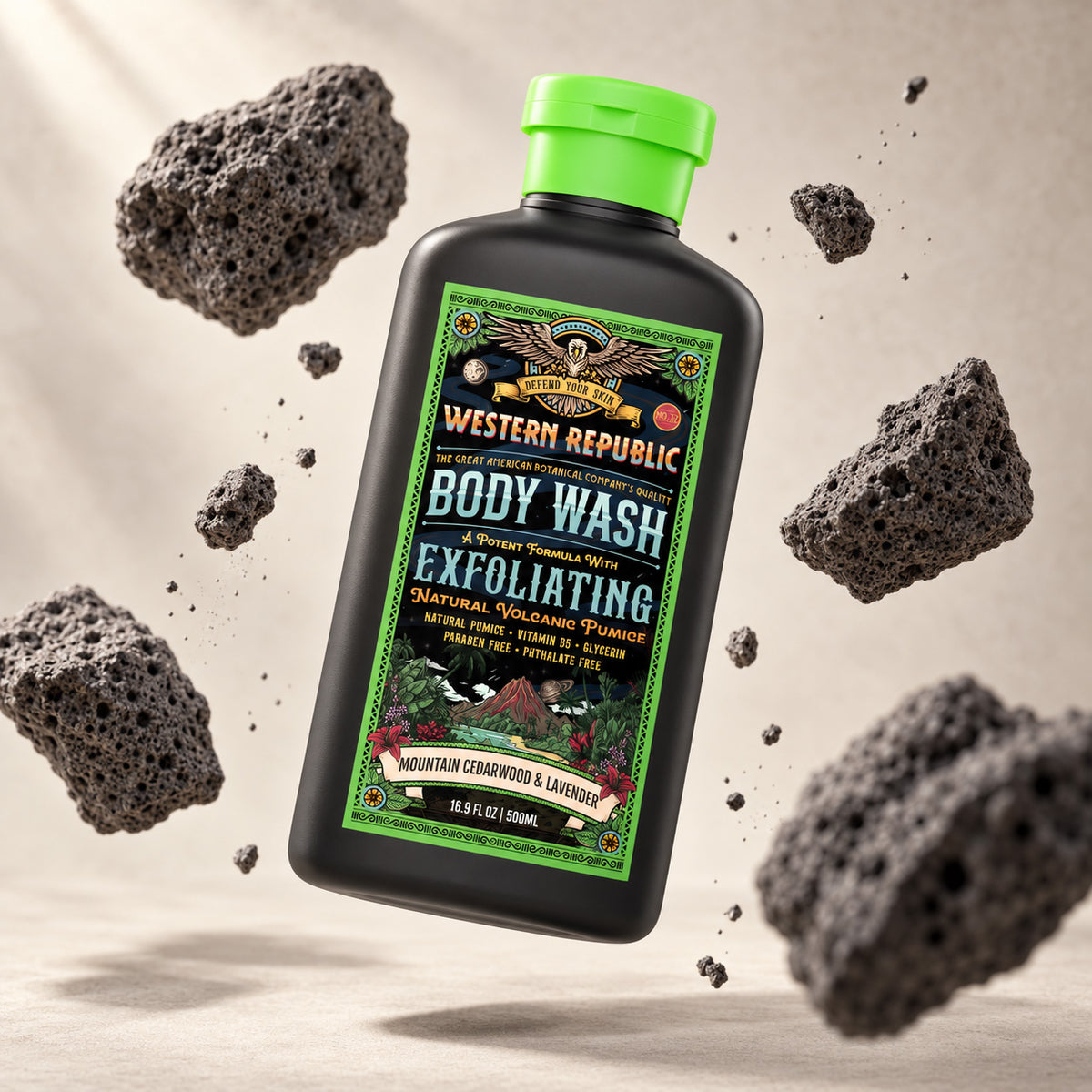Mountain Cedarwood & Lavender Exfoliating Body Wash